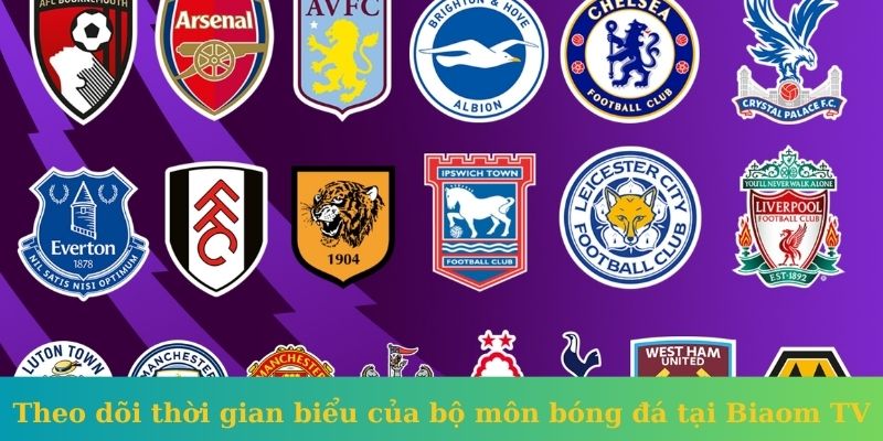 Theo dõi thời gian biểu của bộ môn bóng đá tại Biaom TV